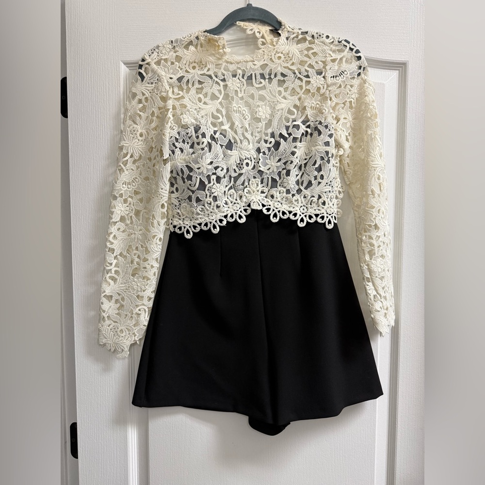 Topshop Cream Lace Detail Romper